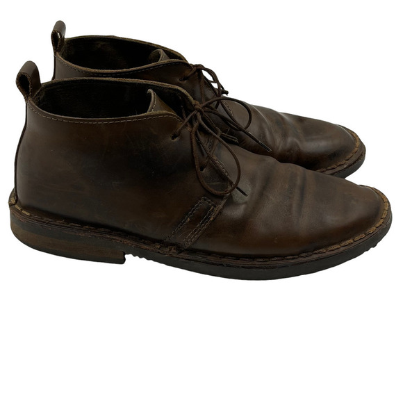 GOTCHA International Men's Sahara Brown Leather Lace Up Boots Ankle Shaft - Picture 1 of 9